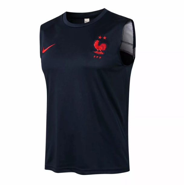 2021/22 France Navy Soccer Vest T-Shirt